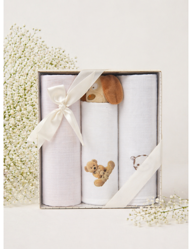 Set gasas+ peluche sonajero