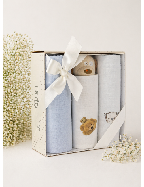 Set gasas+ peluche sonajero
