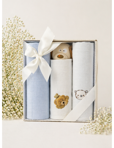 Set gasas+ peluche sonajero