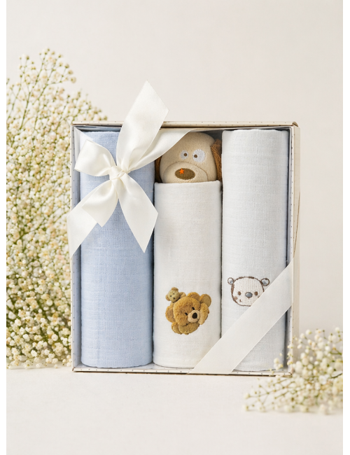 Set gasas+ peluche sonajero