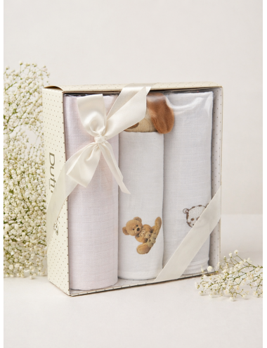 Set gasas+ peluche sonajero