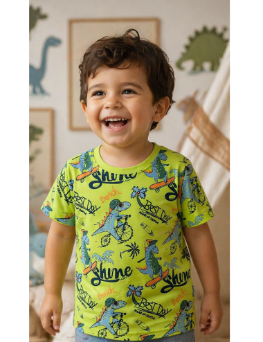 Camiseta dino rider verde
