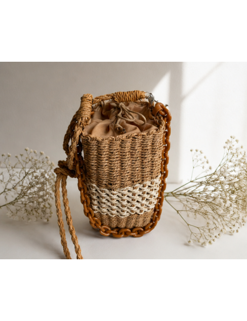 Bolso cesta de rafia
