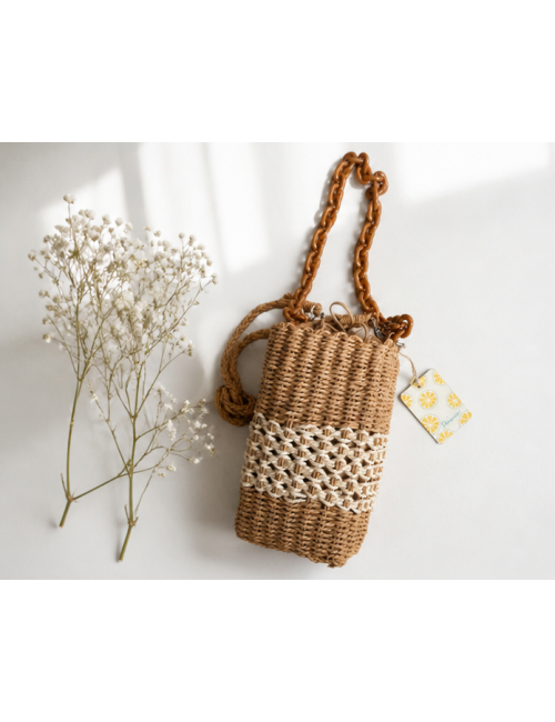 Bolso cesta de rafia