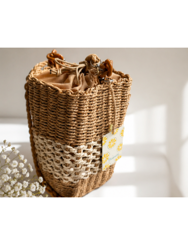 Bolso cesta de rafia